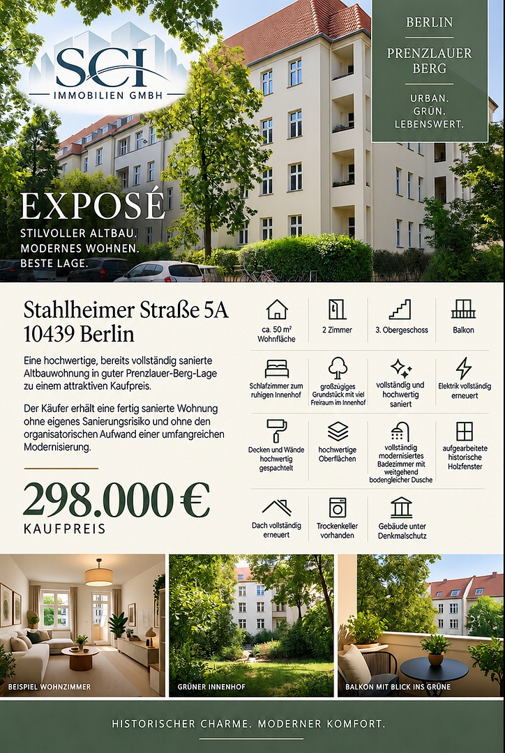 2+1, Berlin Prenzlauer Berg Berlin 10439, 50 m² - 2