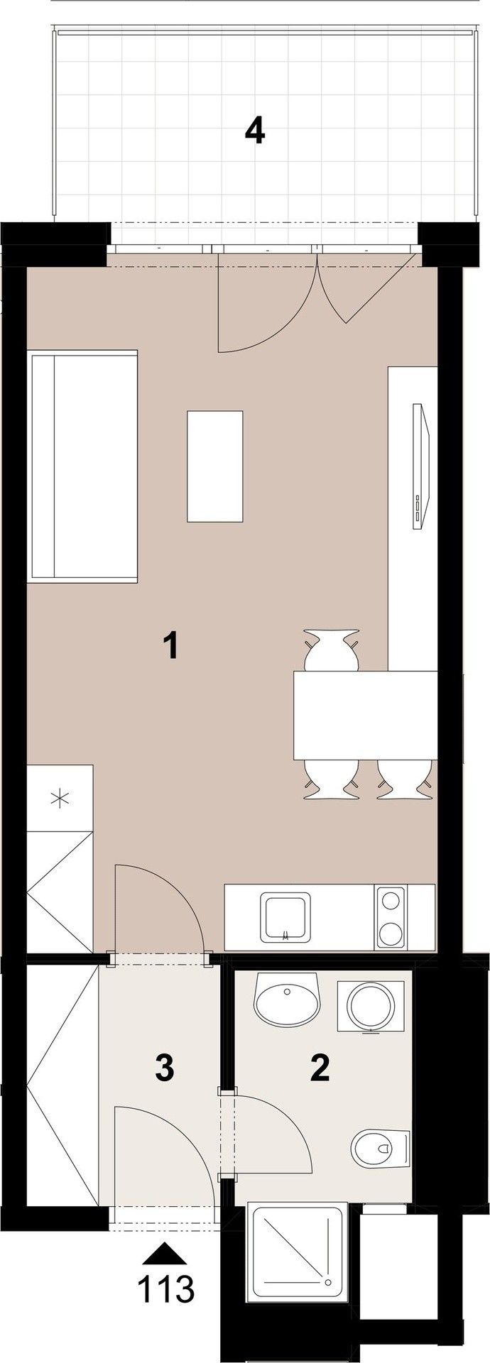 Prodej byt 1+kk - Poděbradská, Praha, 31 m²