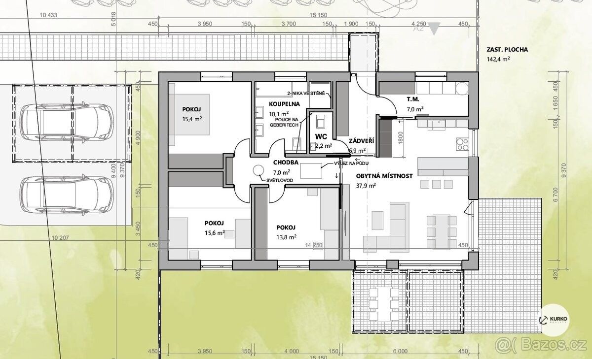 Stavební pozemek, Dobrá – pohled 3