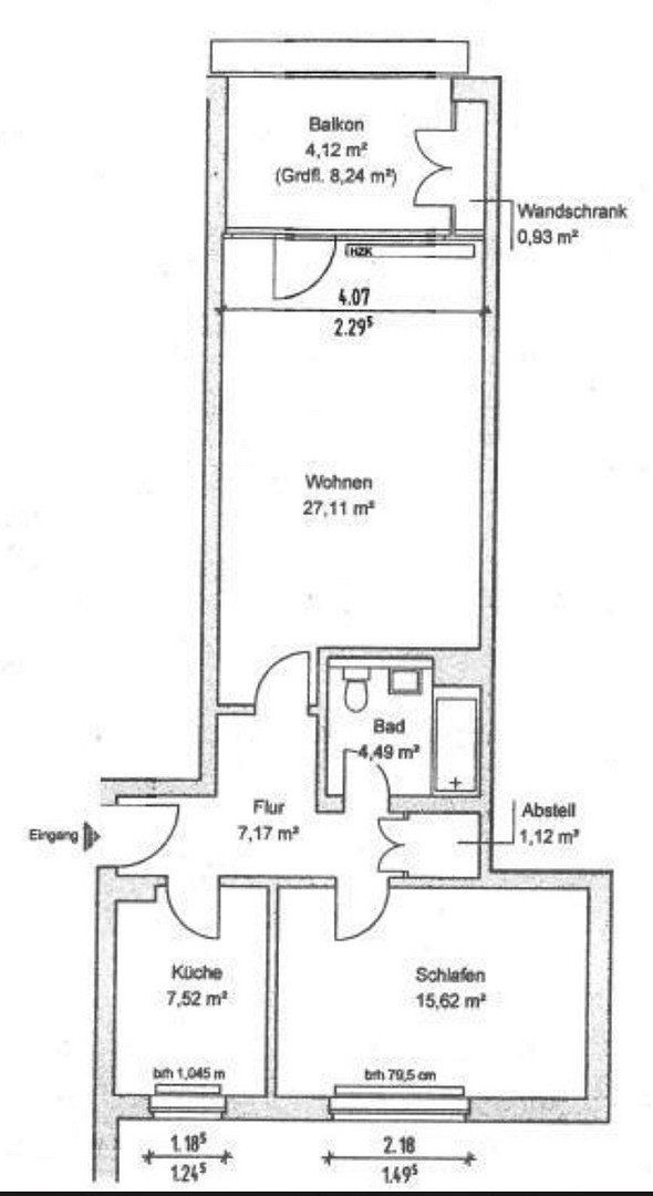 Byt 2+1, 68 m²