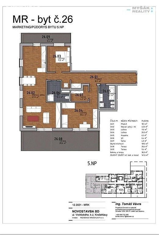 Byt 4+kk · 148 m² · Vrchlického, Kladno - Kročehlavy - 4