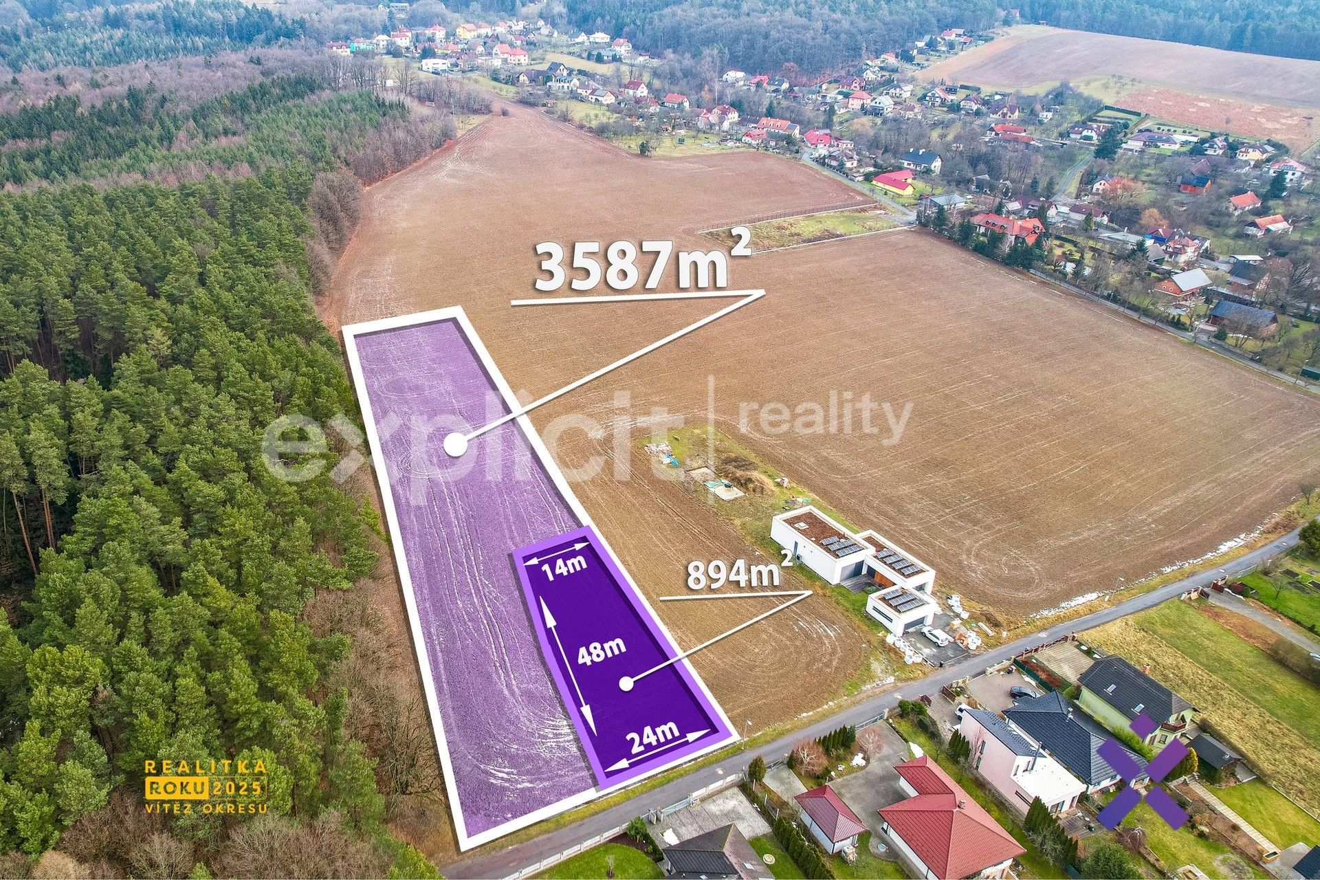 Pozemky pro bydlení, Velíková, Zlín, 3 587 m²