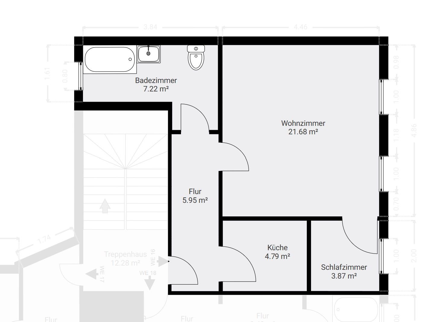 2+1, Sieverstorstraße 1 Magdeburg Alte Neustadt Sachsen-Anhalt 39106, 44 m² - 1