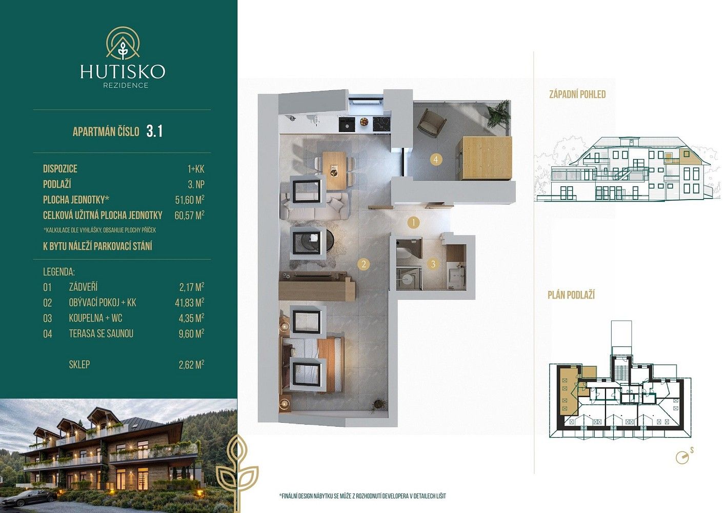 Prodej byt 1+kk - Hutisko-Solanec, okres Vsetín, Zlínský kraj, 52 m² - 5