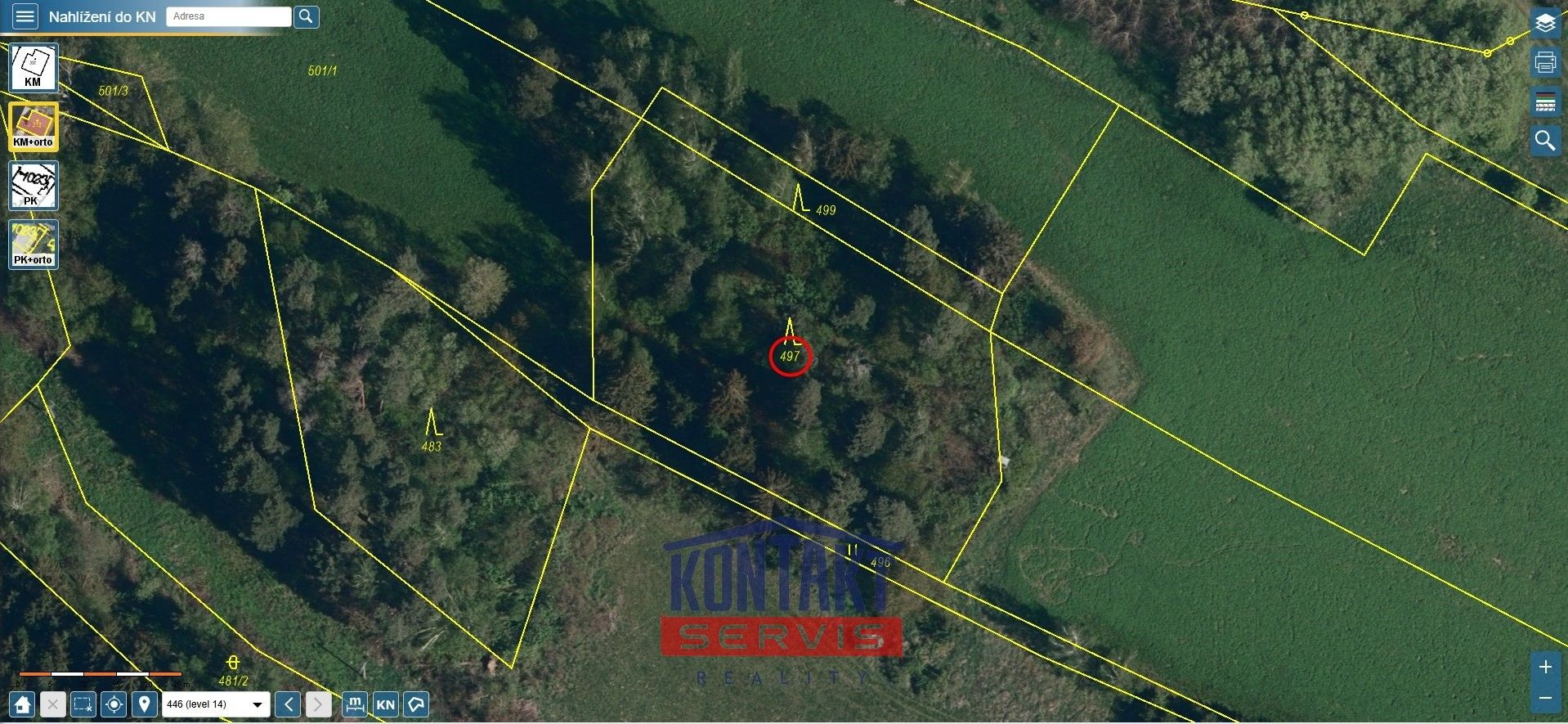 Prodej les - Jemnice, Strážek