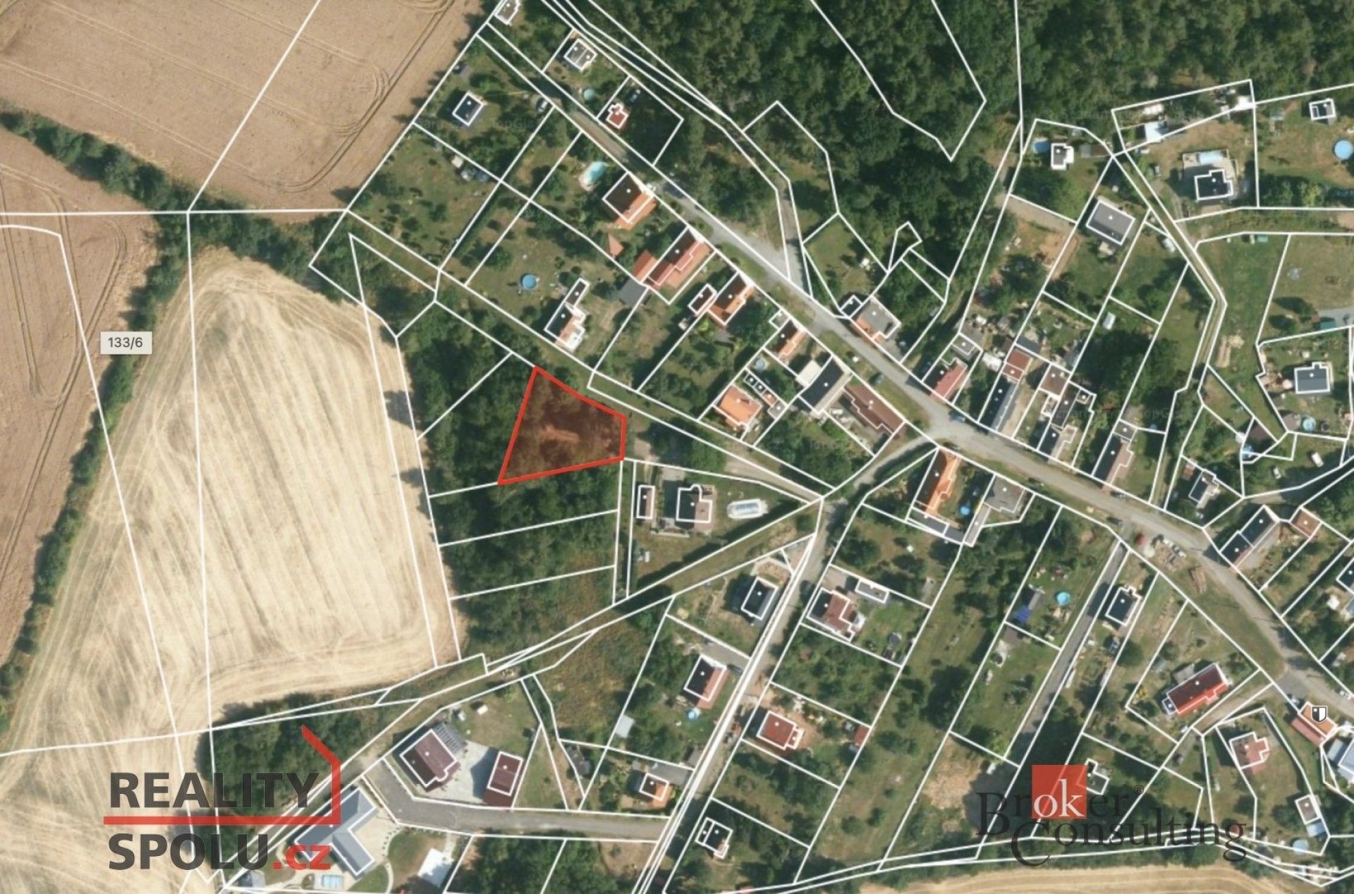 Zahrady, Kbelany, 867 m²