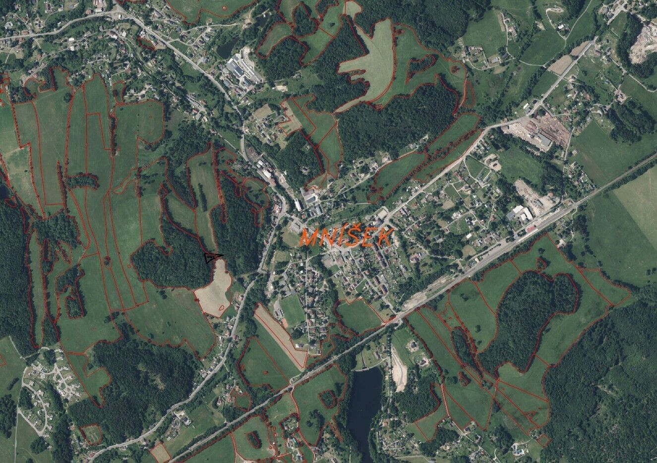 Zemědělské pozemky, Mníšek, 1 263 m² - 2