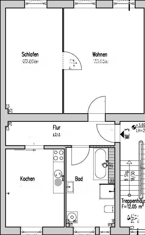 2+1, Gartenstraße 14C, , Braniborsko, 70 m² - 2