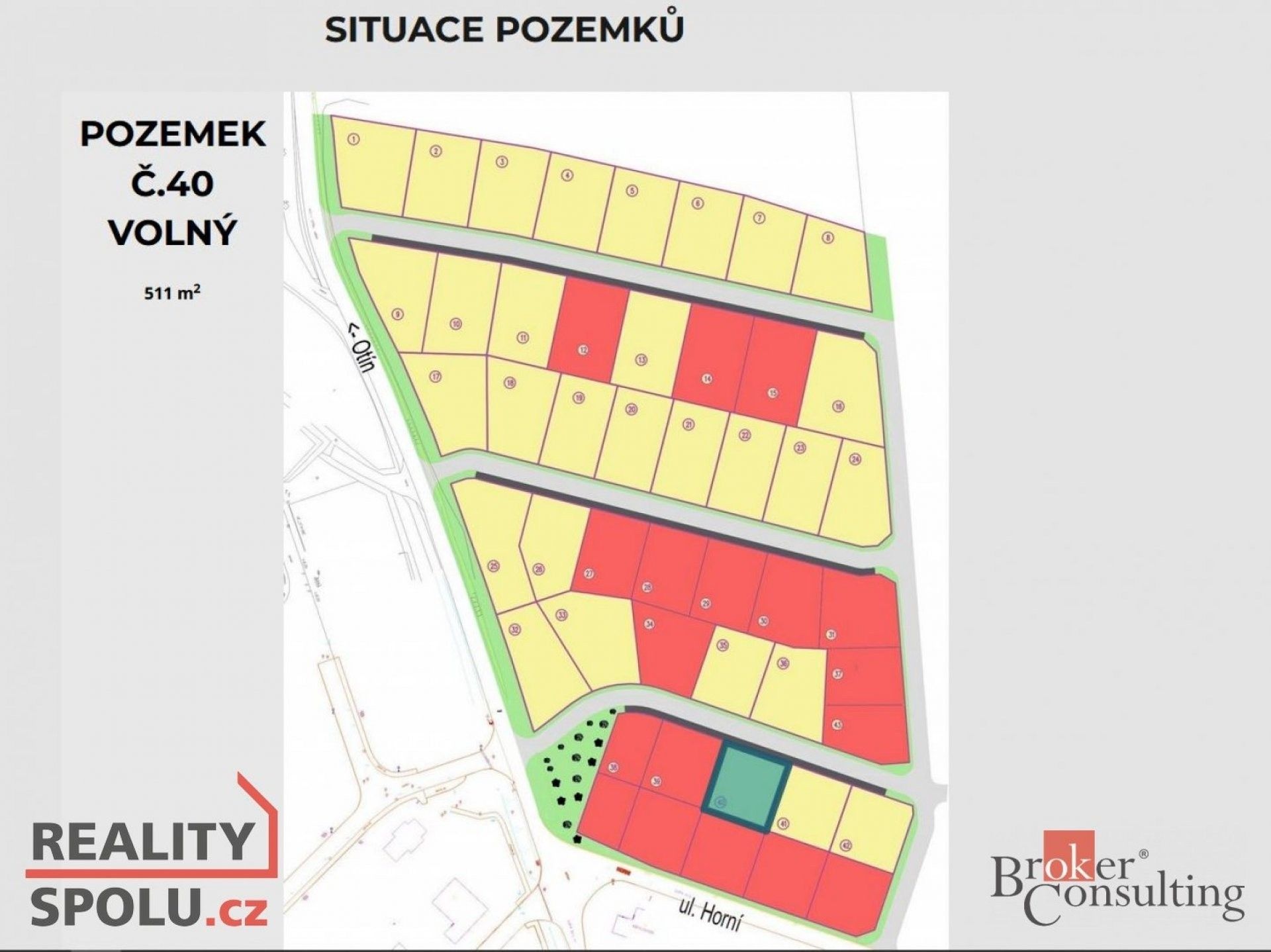Prodej pozemek pro bydlení - Horní, Luka nad Jihlavou, 511 m²