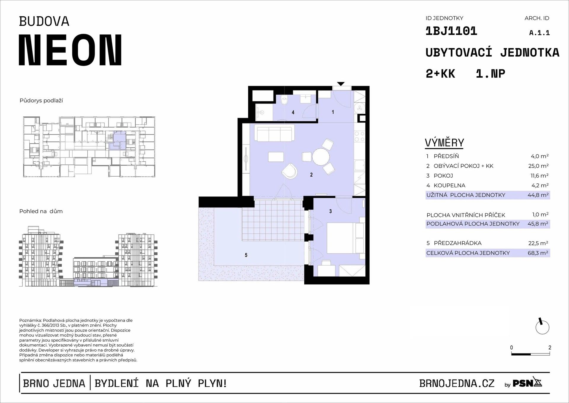 Prodej ubytovací zařízení - Plynárenská, Brno, 45 m²
