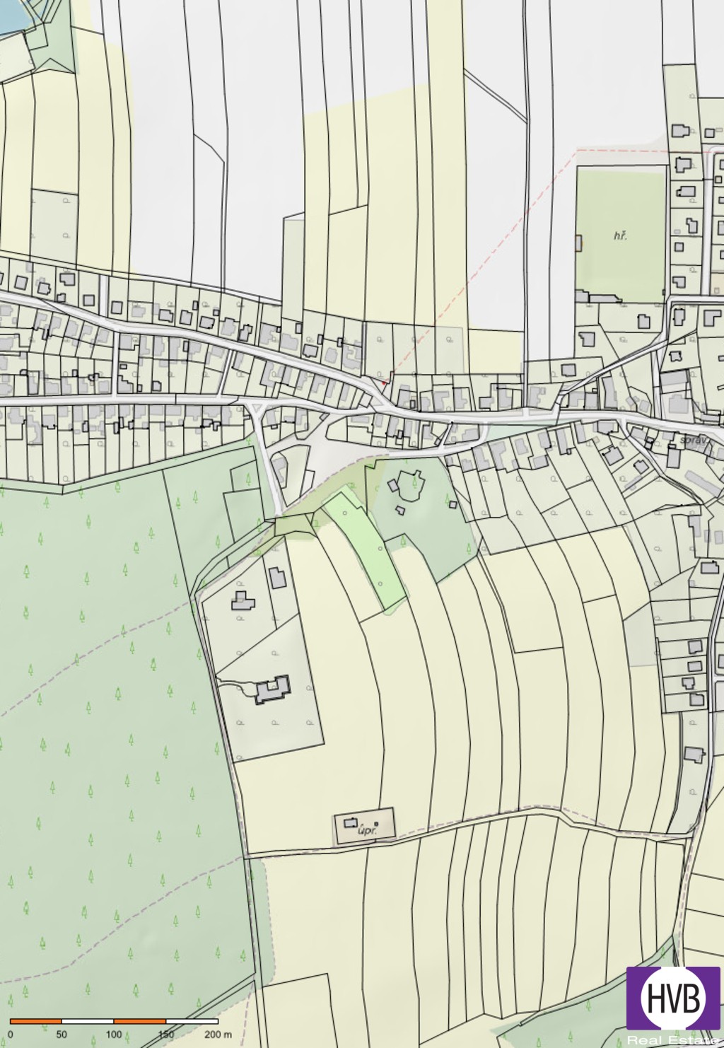 Prodej zahrada - Újezd, 2 165 m² - 2