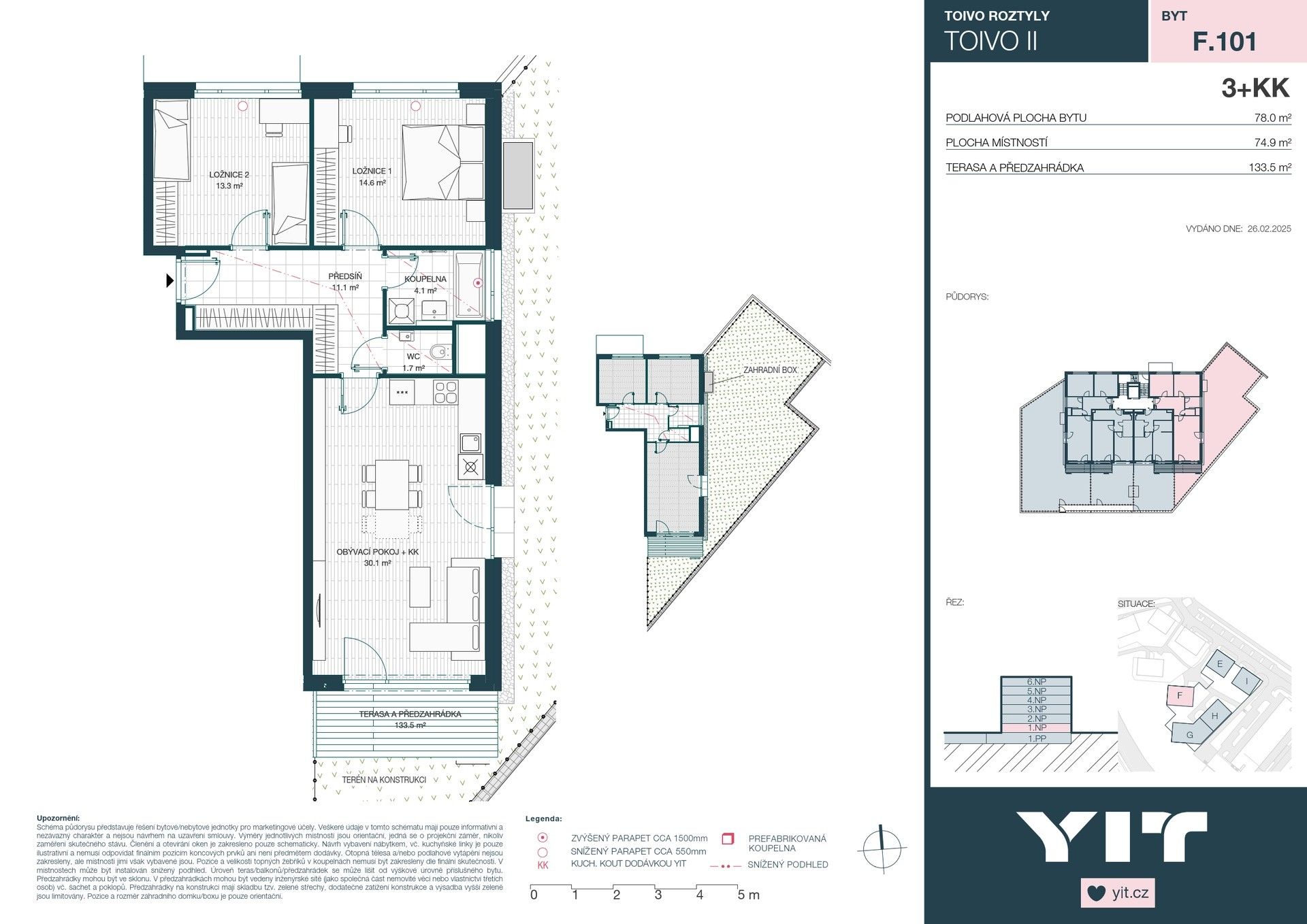 Prodej byt 3+kk - Komárkova, Praha, 75 m²