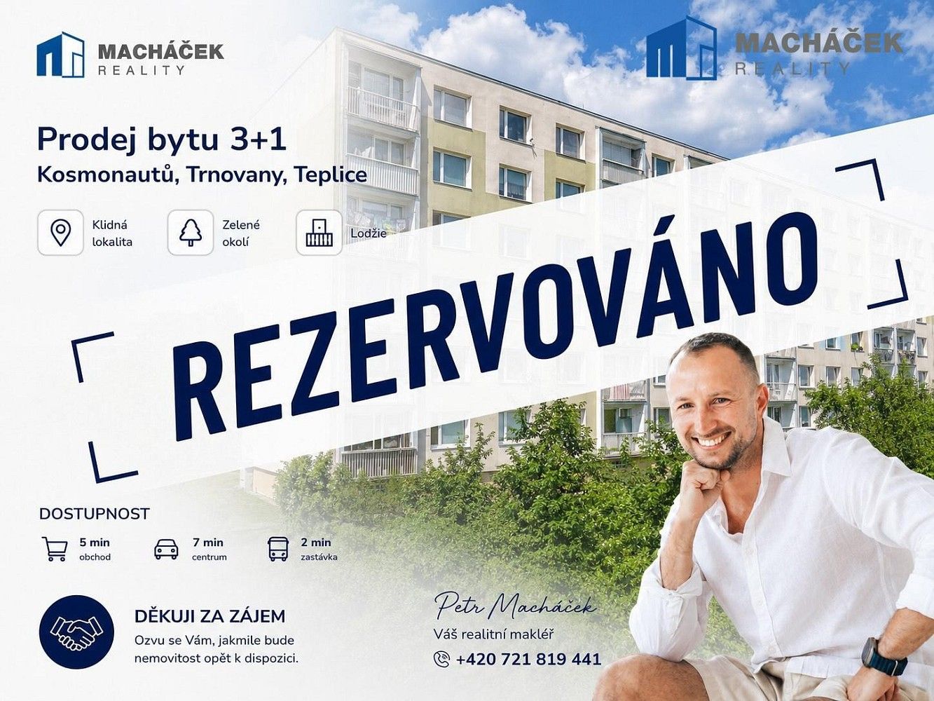 3+1, Kosmonautů, Teplice - Trnovany, 83 m² - 2