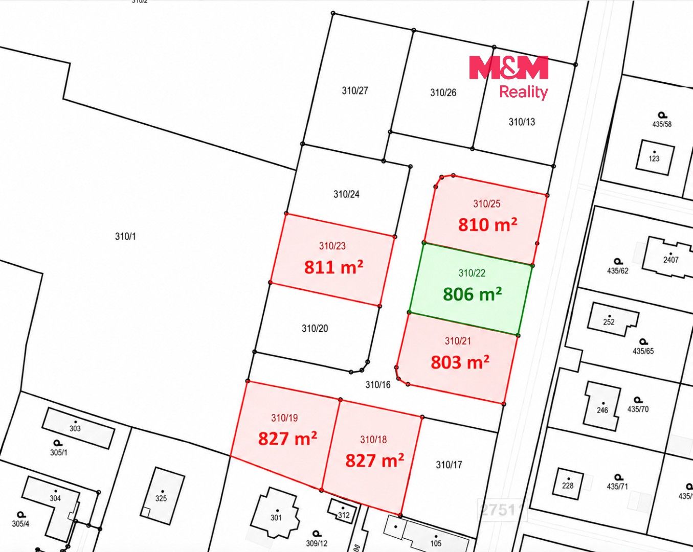 Pozemek pro bydlení, 806 m²
