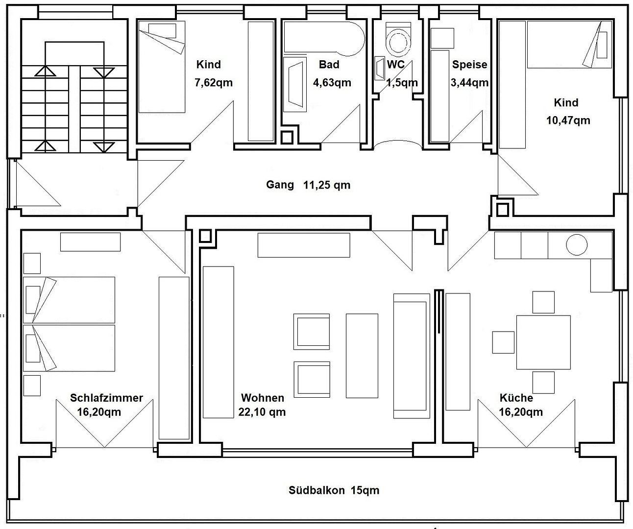 4+1, Austr. 6, , Bavorsko, 97 m² - 2