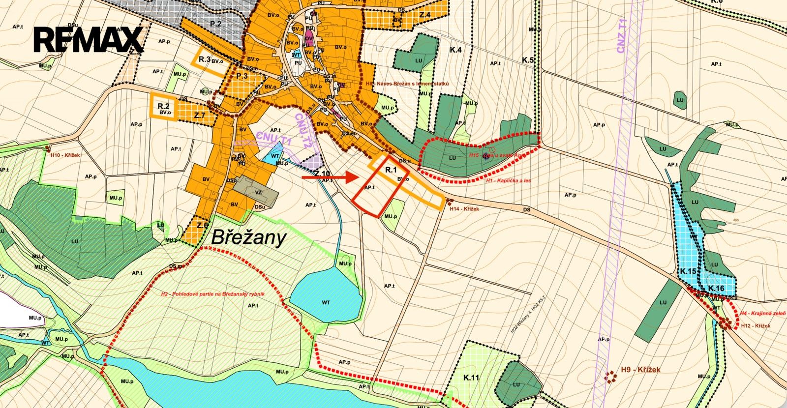 Zahrady, Břežany, 11 768 m² - 2