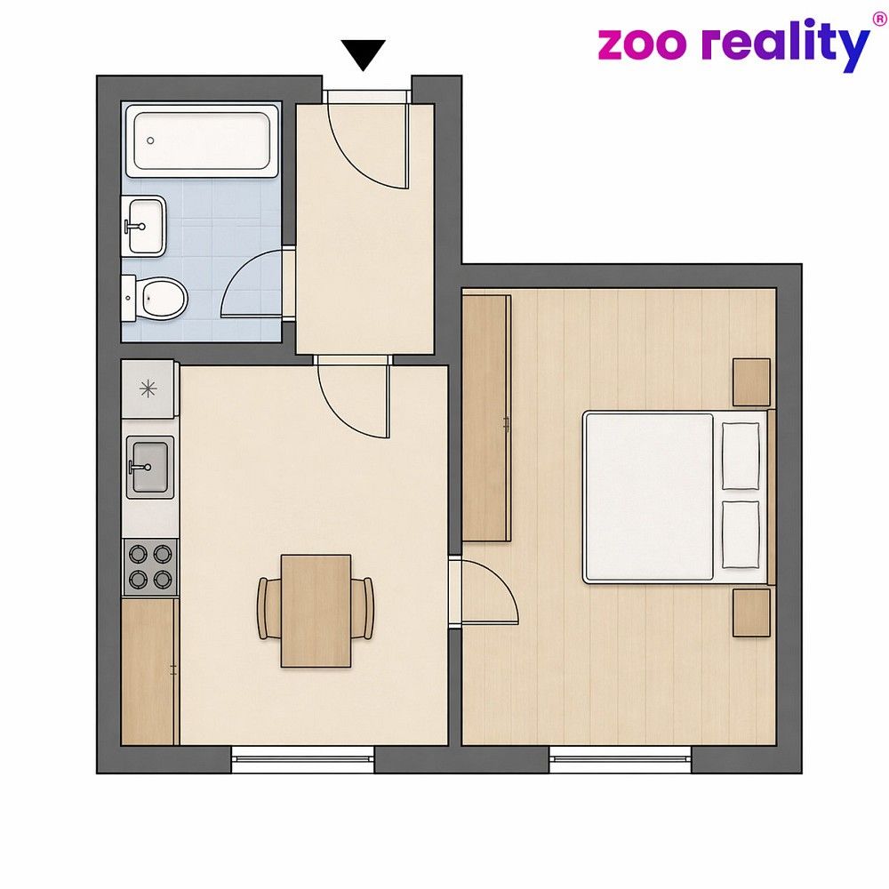 1+1, Chomutov, Ústecký kraj, 36 m² - 2