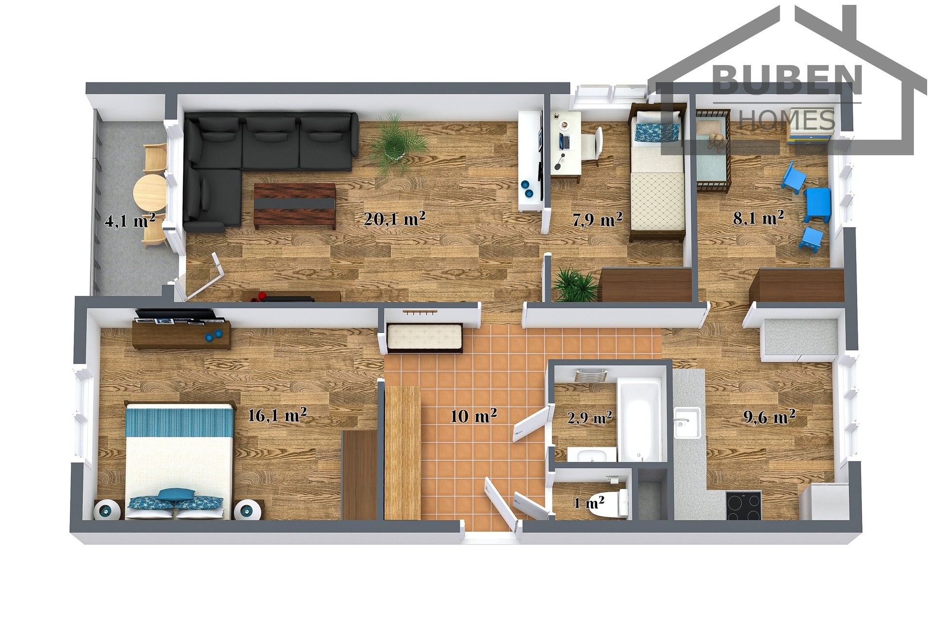 4+1, Jana Ziky 1728, Tachov, 82 m² - 2