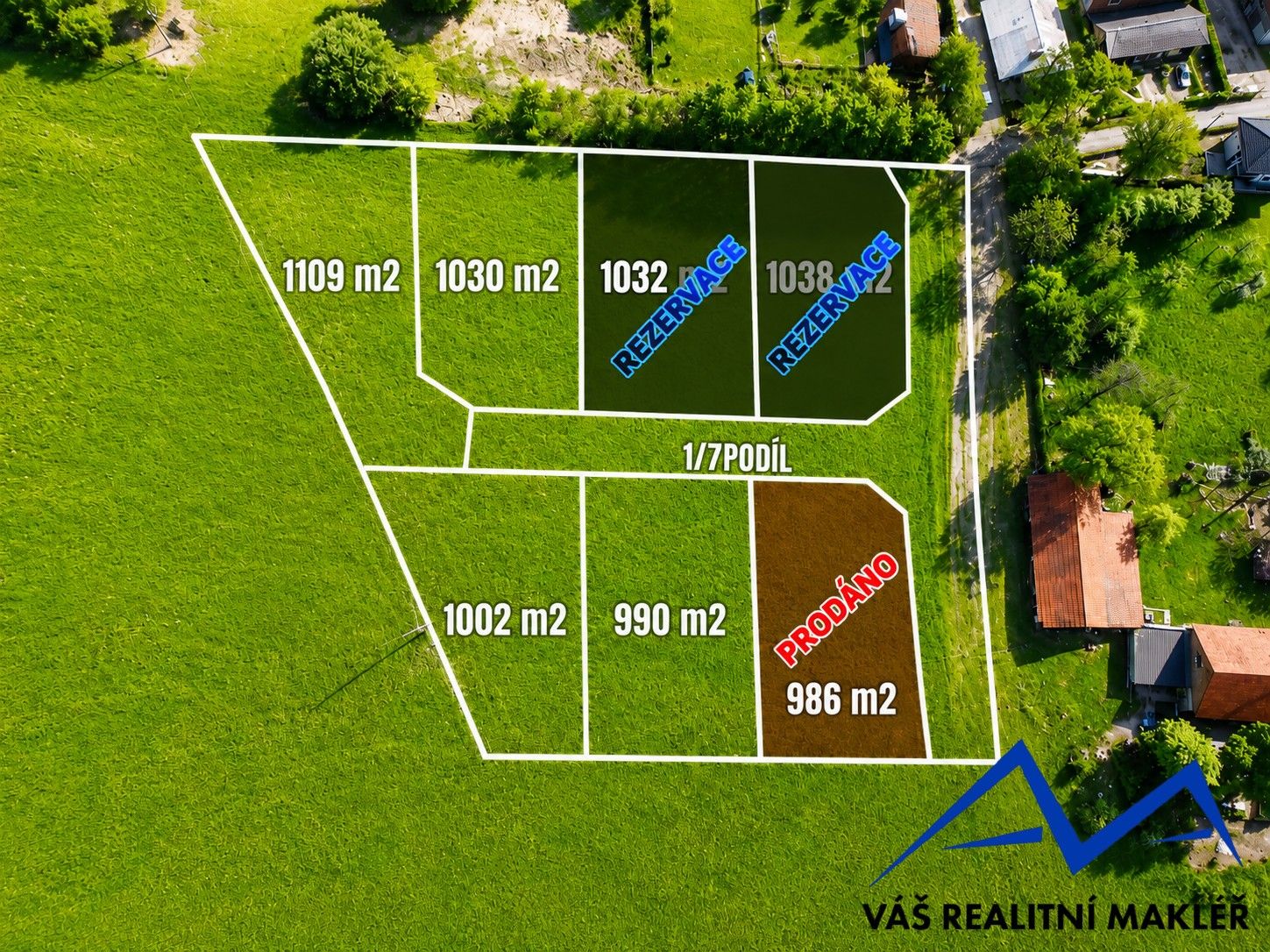 Pozemky pro bydlení, Mořkov, 1 030 m²