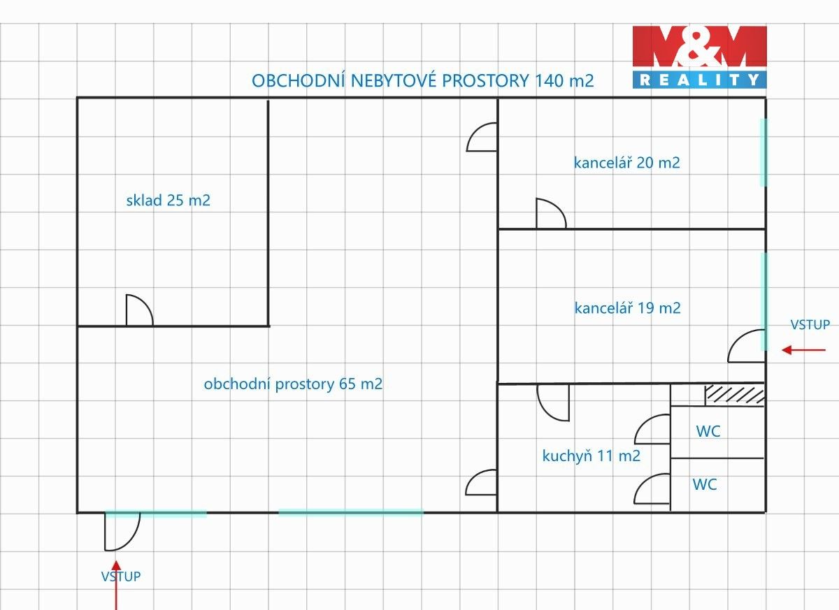 Pronájem obchodní prostory - 17. listopadu, Pardubice, 140 m²