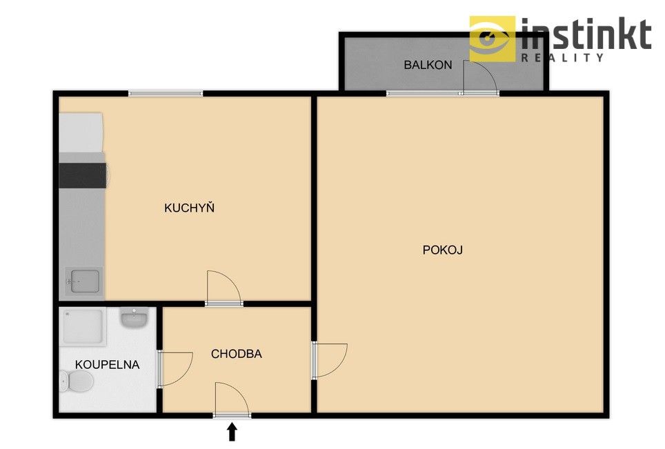 Pronájem byt 1+1 - Lipno nad Vltavou, 31 m²
