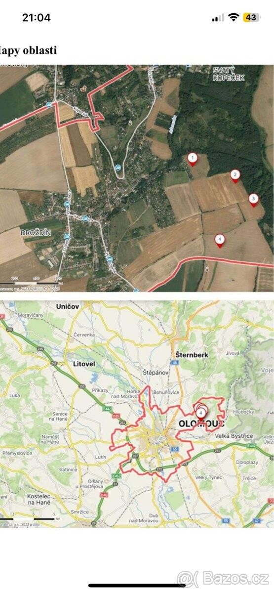 Prodej pozemek pro bydlení - Olomouc, 779 00