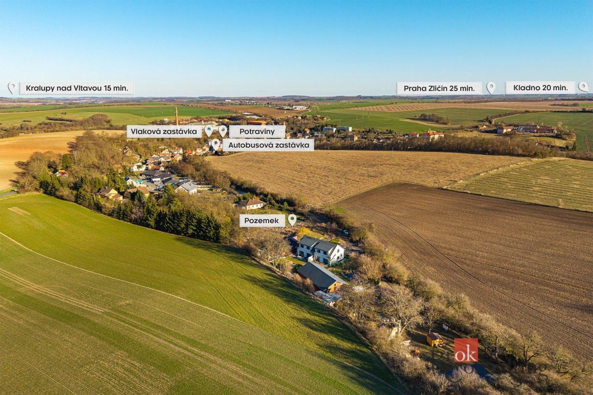 Pozemky pro bydlení, Zvoleněves, 1 328 m² - 2