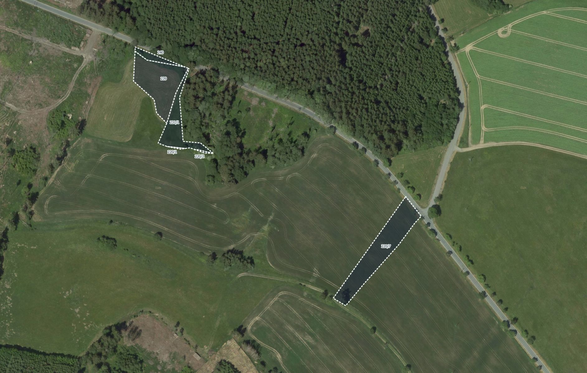 Louky, Ubušín, Jimramov