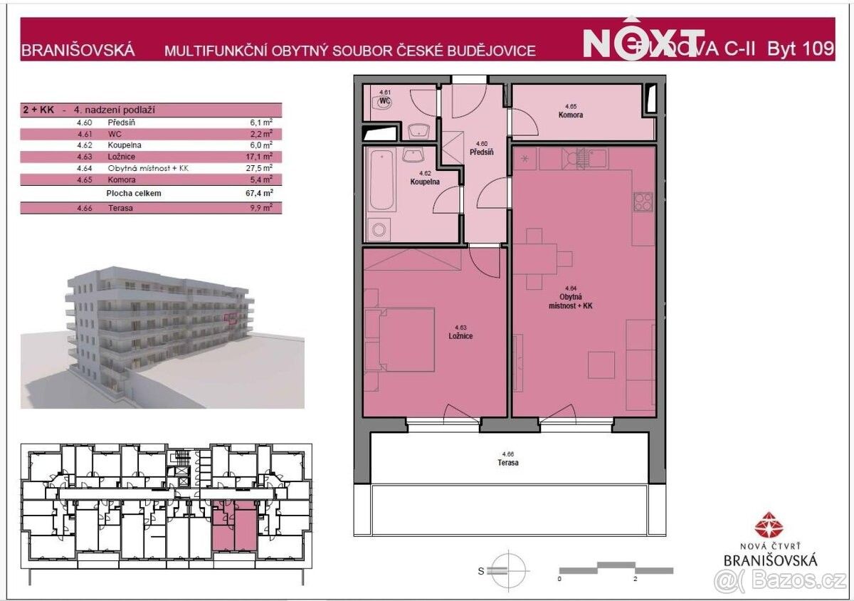 Pronájem byt - České Budějovice, 370 05