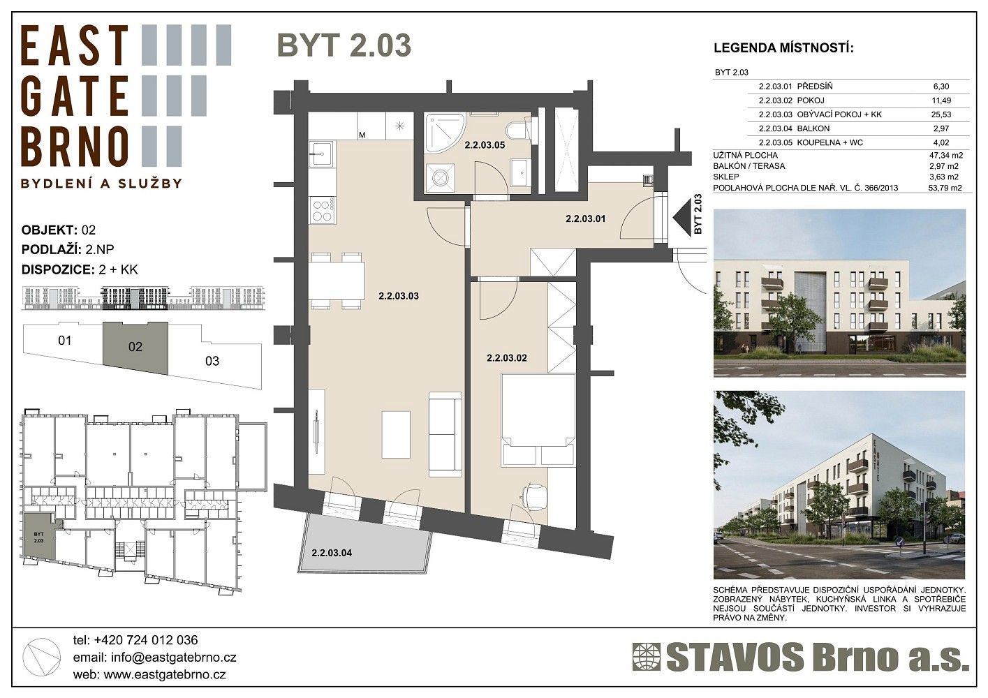 2+kk, Brno, okres Brno-město, Jihomoravský kraj, 47,6 m² - 2