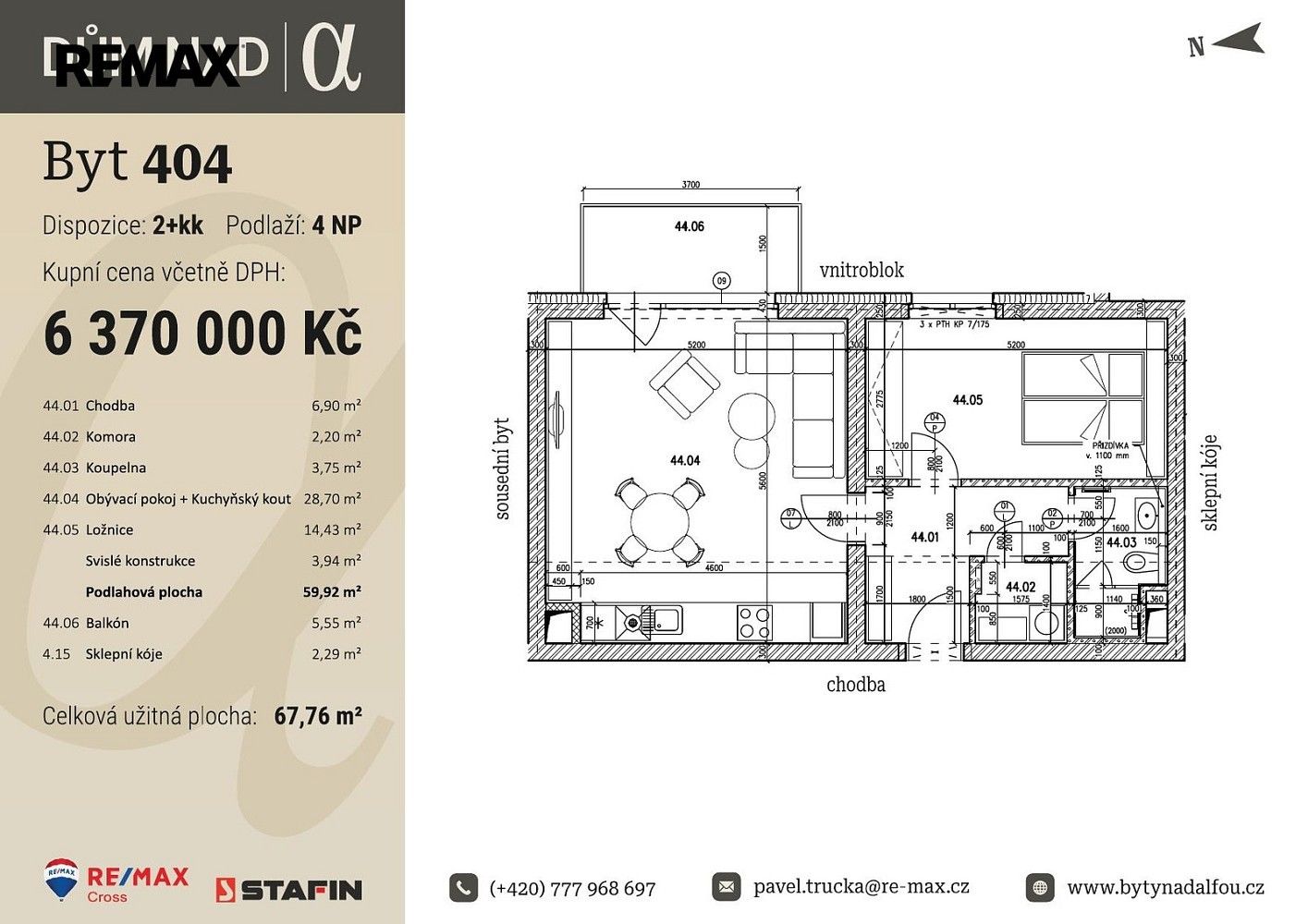 2+kk, Plzeň, okres Plzeň-město, Plzeňský kraj, 60 m² - 2