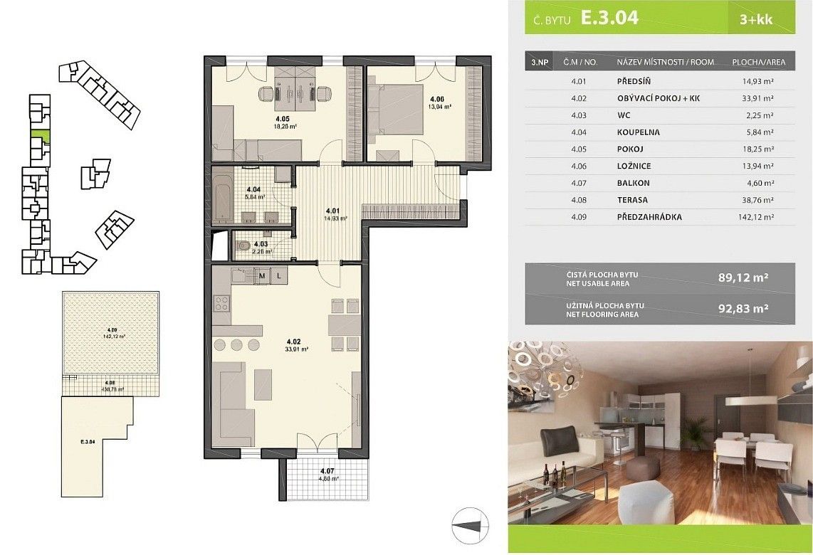 Prodej byt 3+kk - Jantarová, Ostrava - Moravská Ostrava, 89 m² - 5