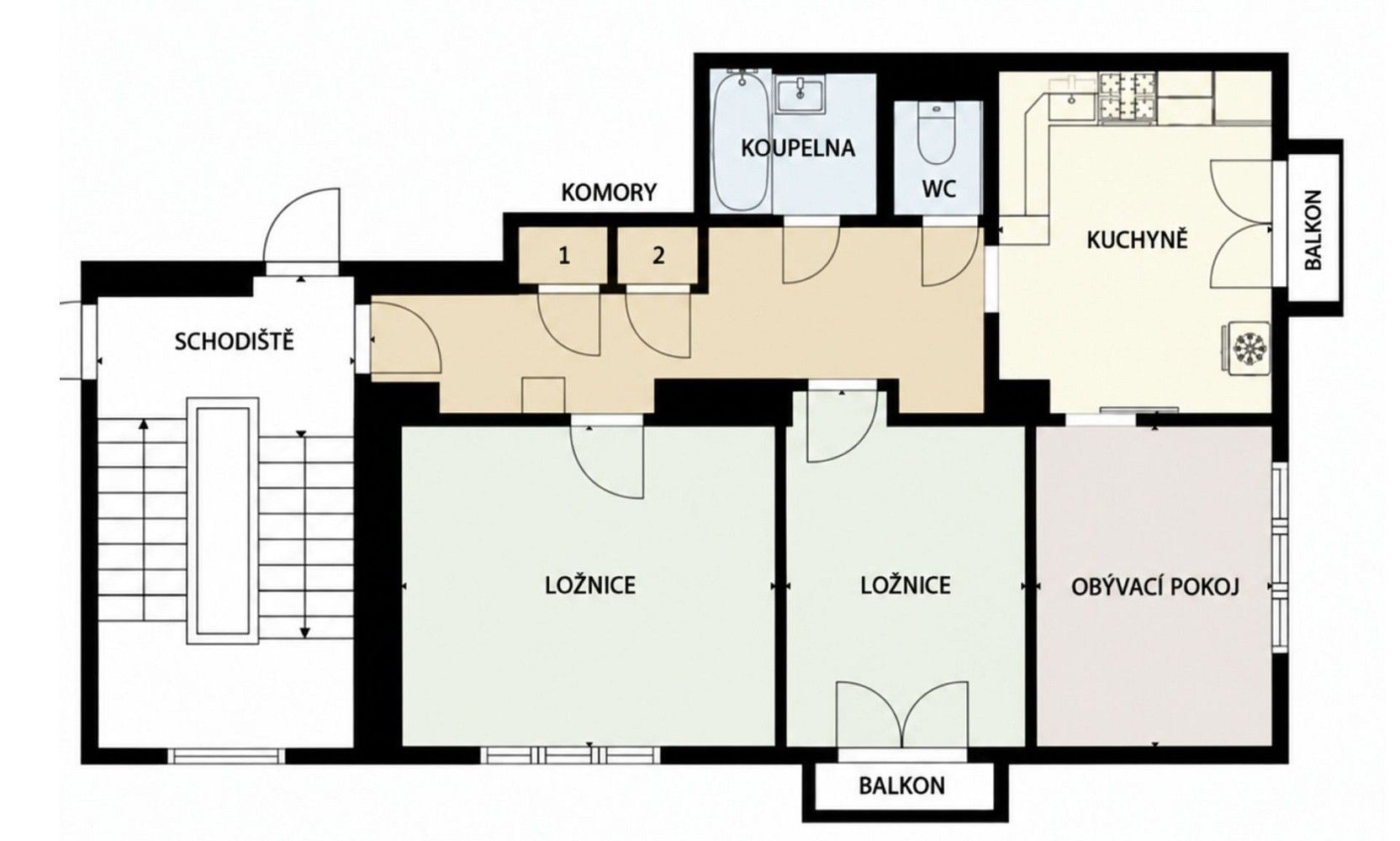 Prodej byt 3+kk - Čimická, Praha 8 - Kobylisy, 59 m² - 5