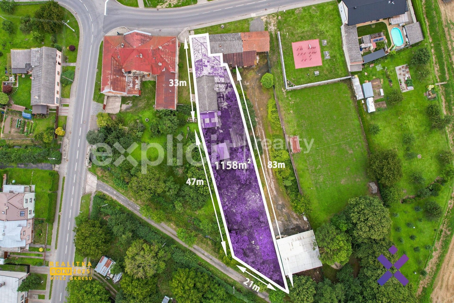 Pozemek pro bydlení, 1 158 m²
