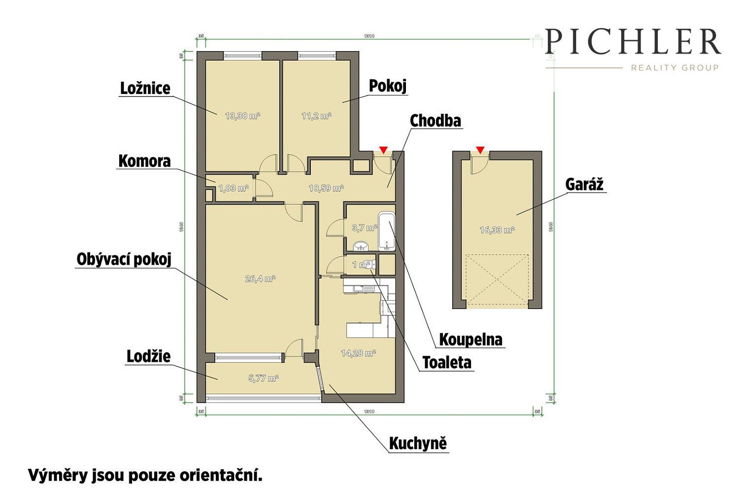 3+1, V Rybníčkách, Praha 10 - Strašnice, 106 m² - 2