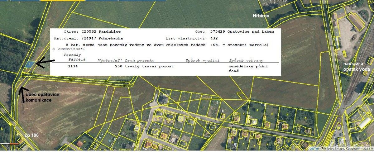 Pozemky pro bydlení, Opatovice nad Labem, 533 45