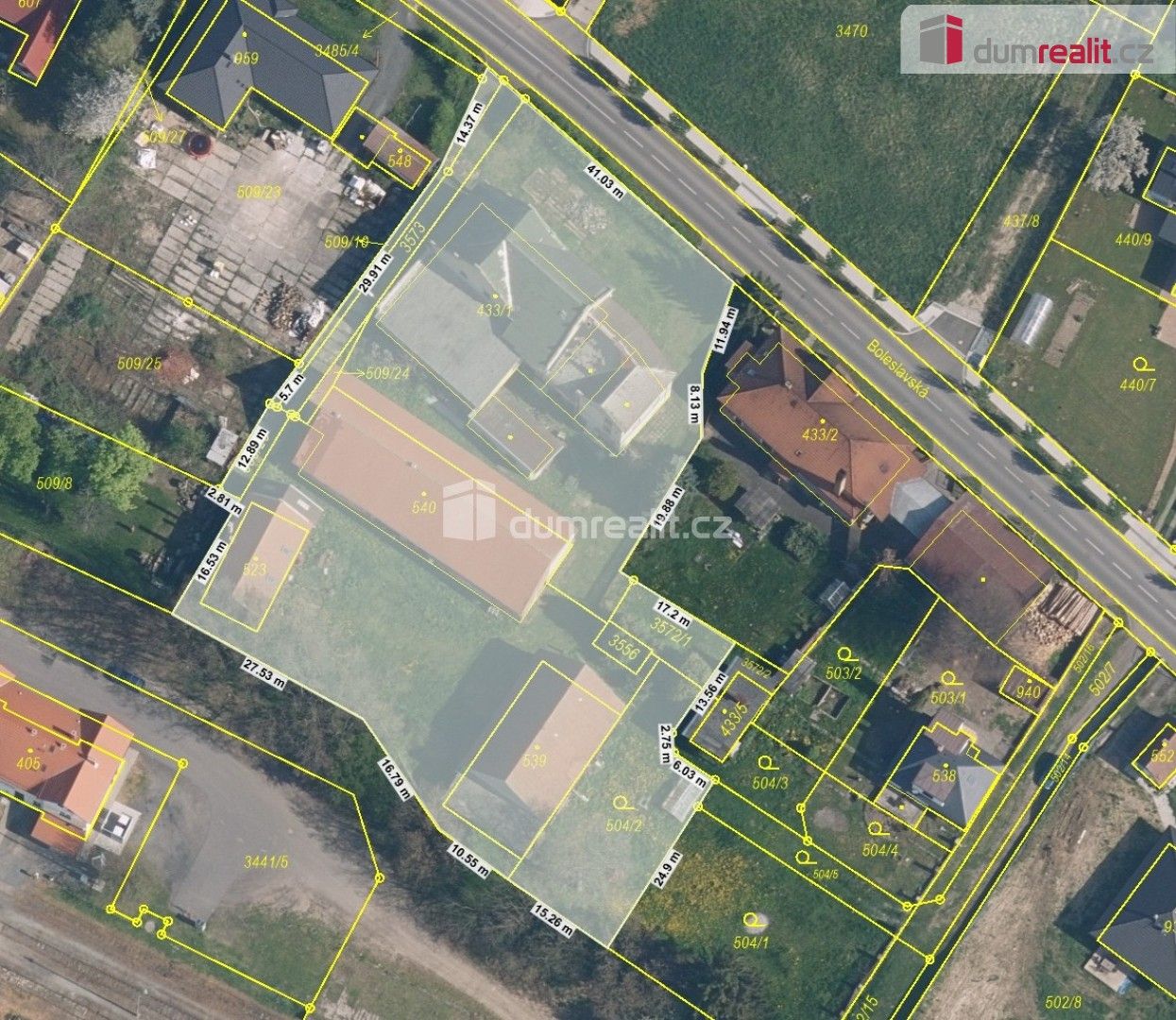 Pozemky pro bydlení, Boleslavská, Mšeno, 4 412 m²