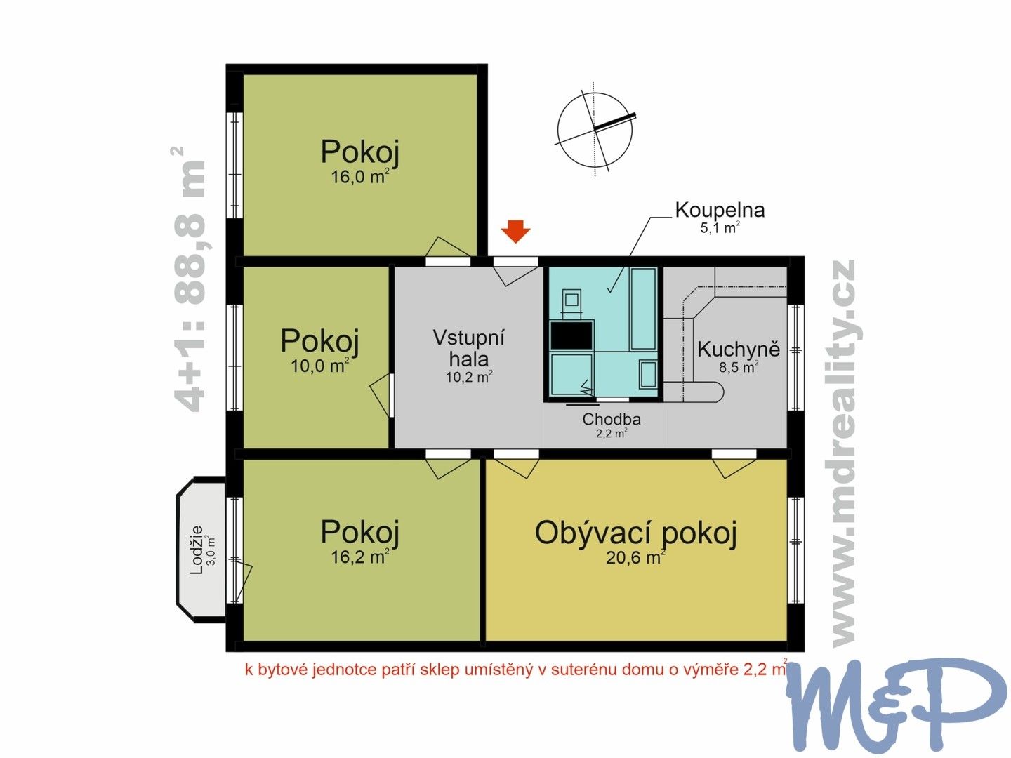 4+1, Mládežnická, Třebíč Nové Dvory, 94 m² - 2