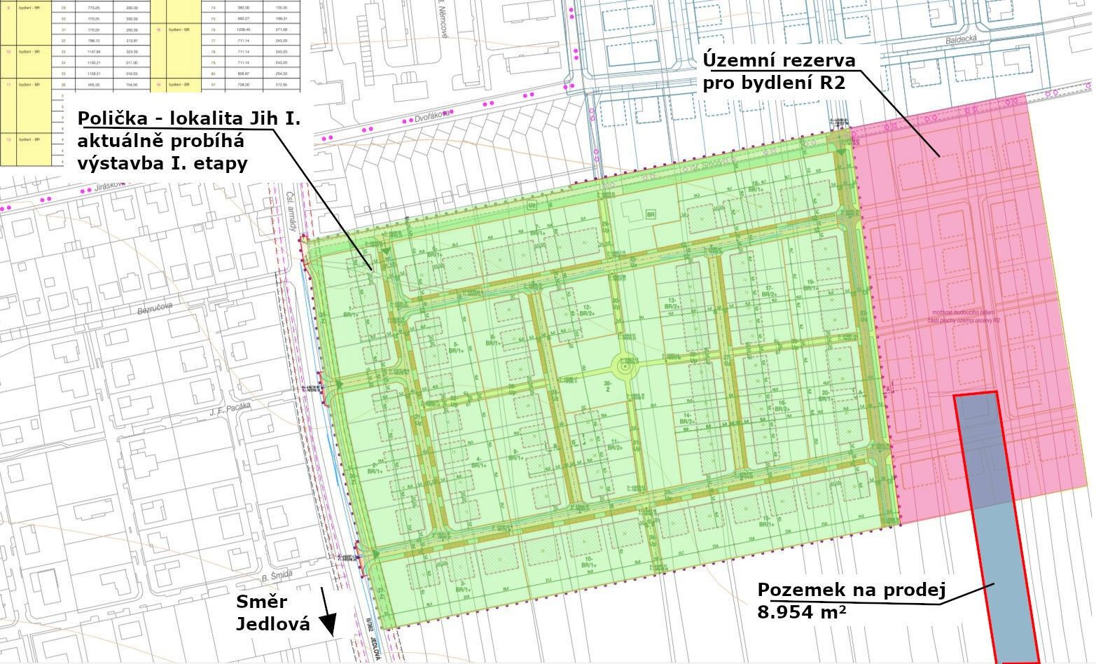 Prodej pozemek pro bydlení - J. Smoly, Polička, 8 m²