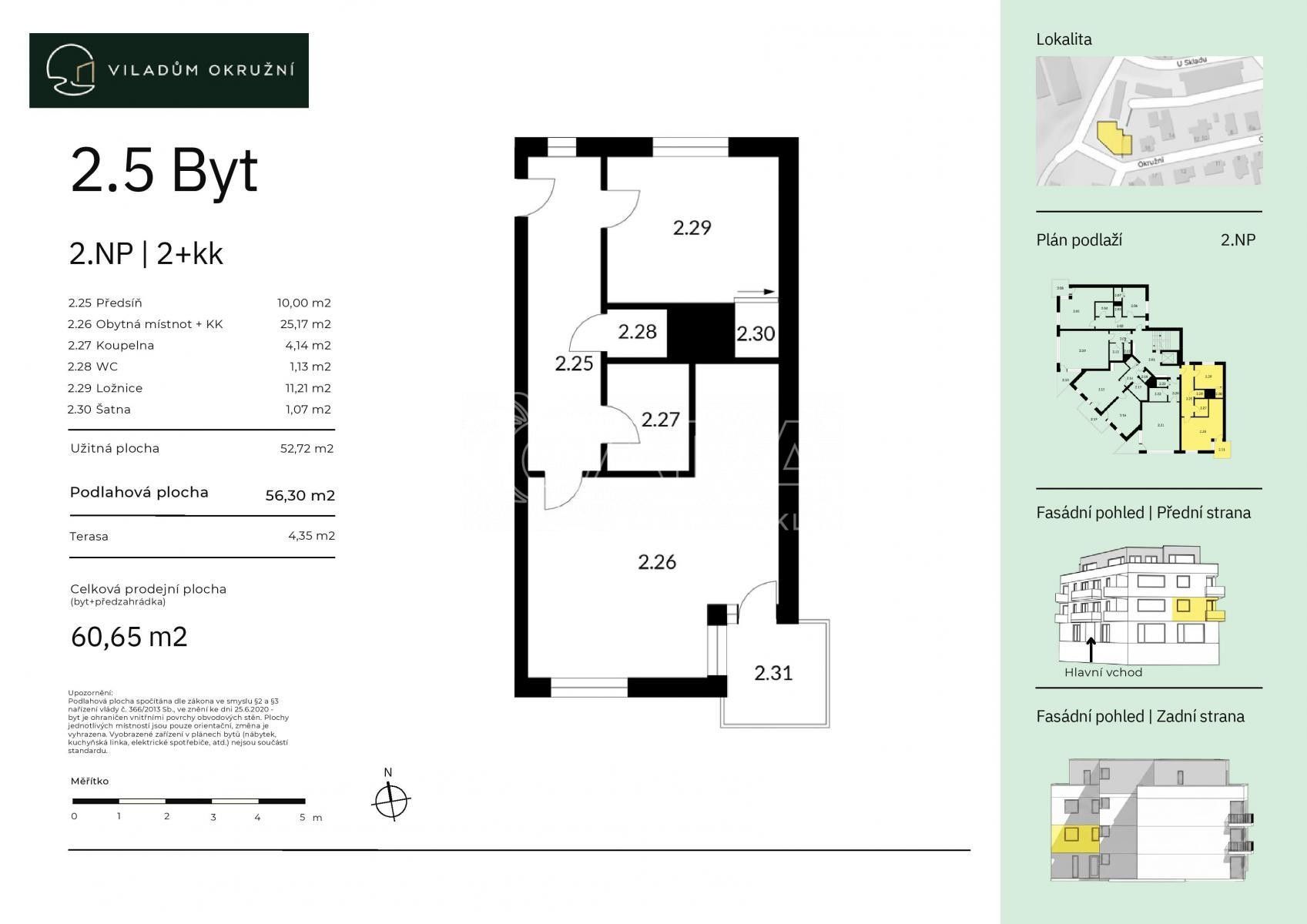 2+kk, Okružní , Praha, 56 m² - 2