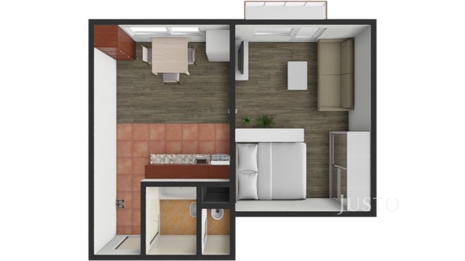 Byt 1+1 · 36 m² · Harantova 1725, Písek Budějovické Předměstí - 3
