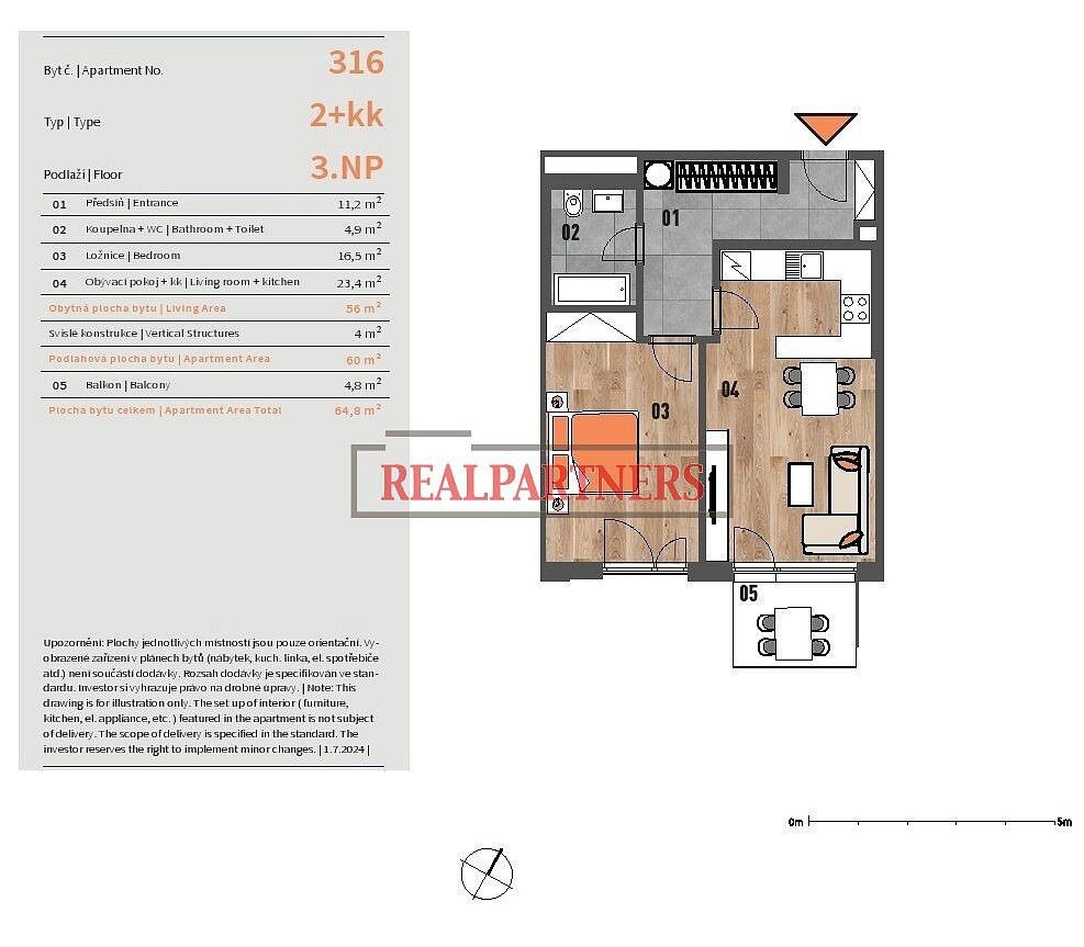 2+kk, Praha - Záběhlice, okres Praha 4, Hlavní město Praha, 65 m² - 2
