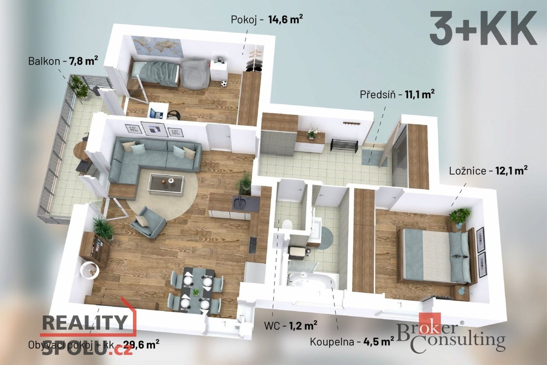 3+kk, Hruškové Dvory, Jihlava, 79 m²