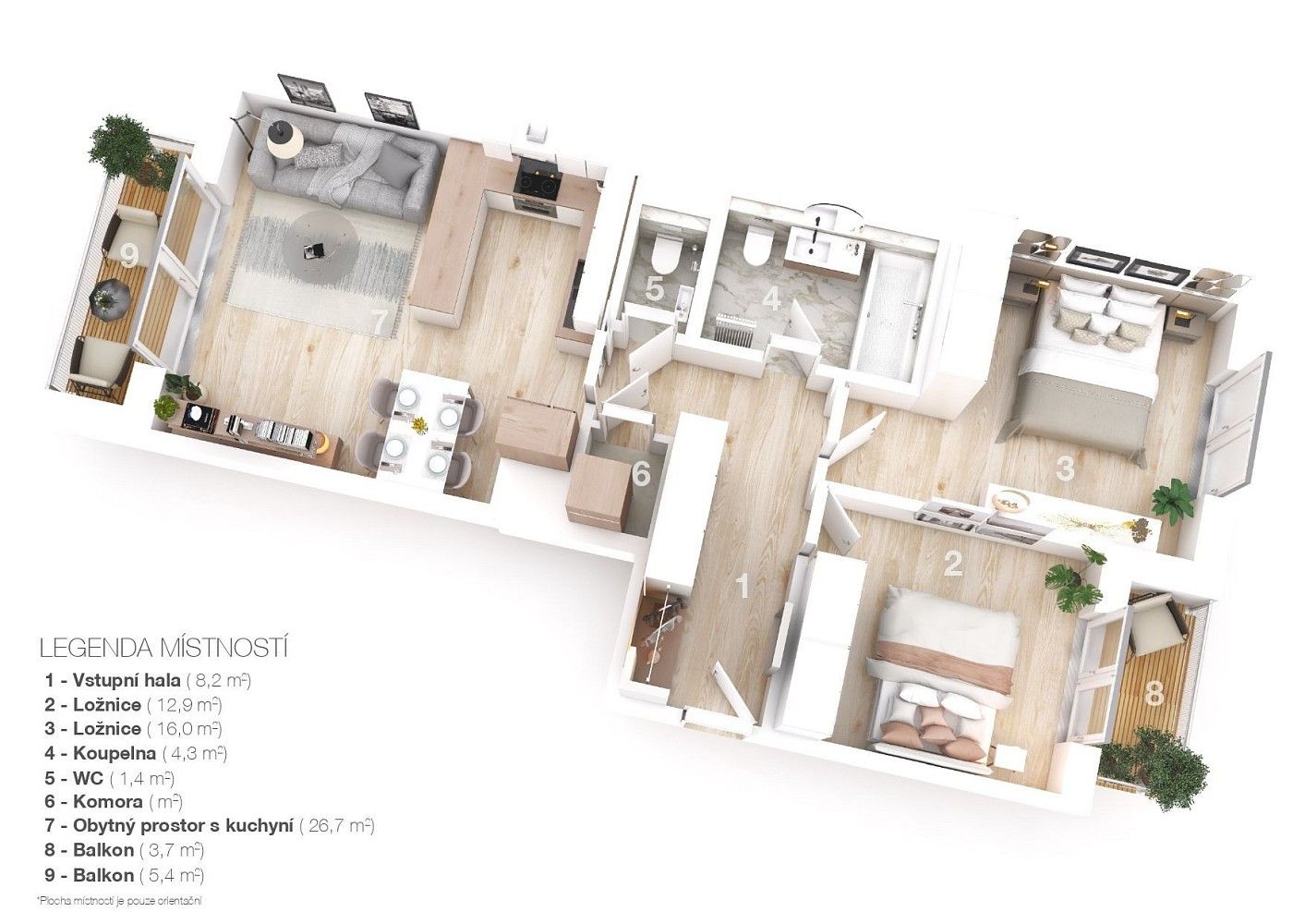 3+kk, Závěrka, Praha 6 - Břevnov, 83 m² - 2