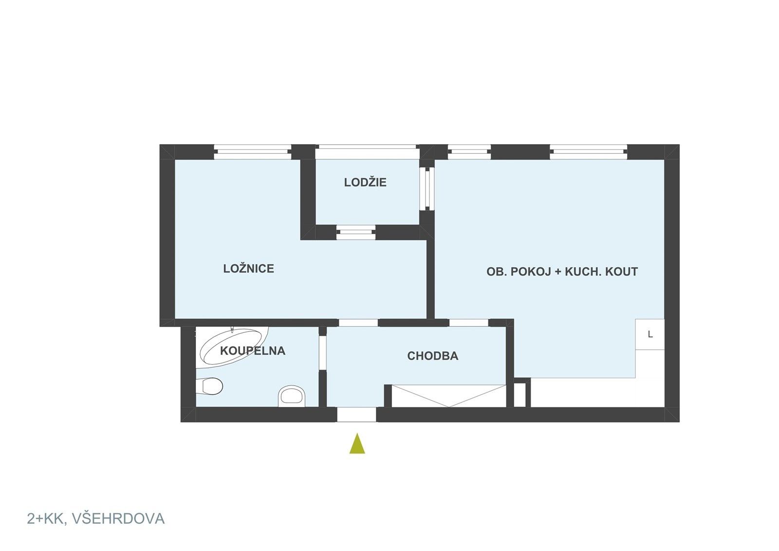 Byt 2+kk · 53 m² · Všehrdova, Hradec Králové Pražské Předměstí - 3