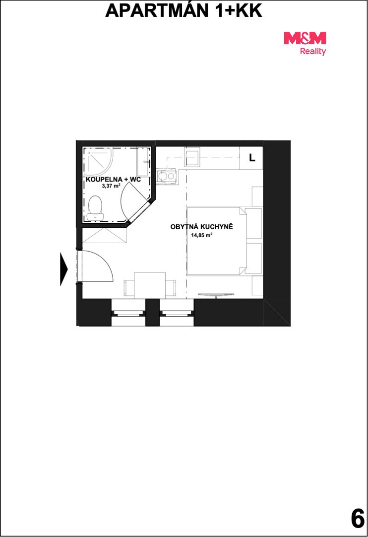 Byt 1+kk · 18 m² · Horní Lhota - 3