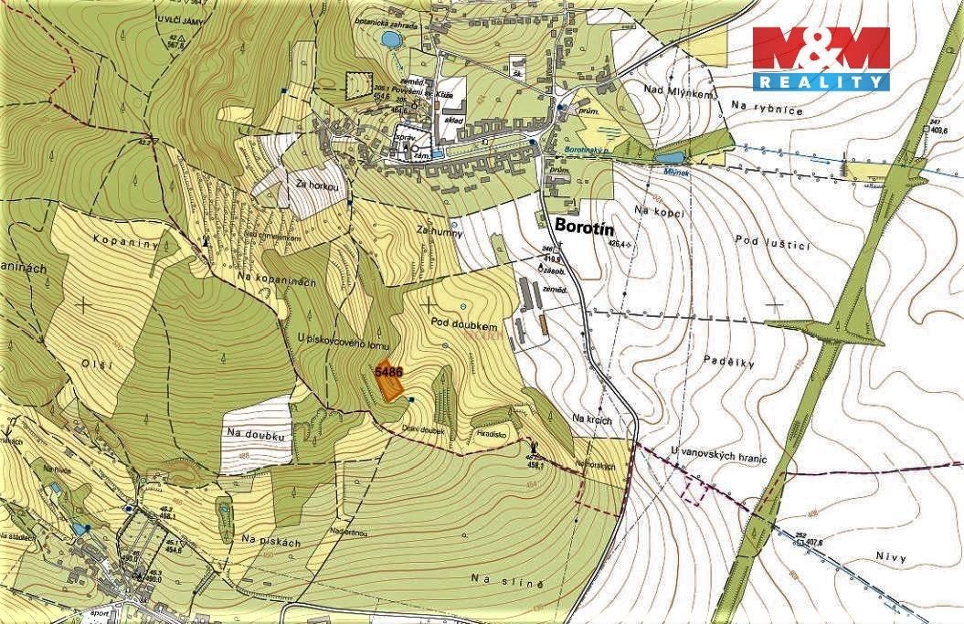 Prodej pozemek pro bydlení - Borotín u Boskovic, 679 37