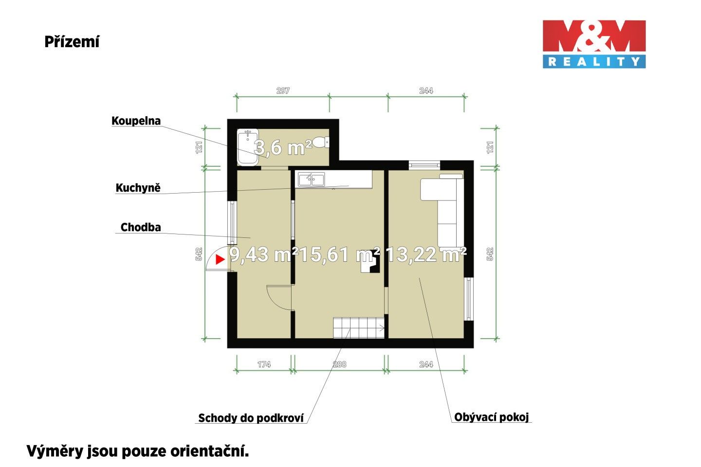 Chaty, Hradec, 65 m² - 2