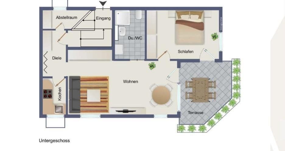 2+1, Hangweg 14, , Bádensko-Württembersko, 50 m² - 2