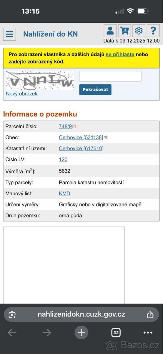 Prodej pozemek pro bydlení - Cerhovice, 267 61